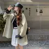 Casaco Trench de Meio Comprimento com Capuz Patchwork Xadrez Elegante Casual Confortável Amigo da Pele Melhorador de Qualidade Novo Outono 2026