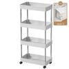 Cozinha Gap Rack de armazenamento Casa de banho armário estreito Sala de estar Andar móvel multi-camada carrinho rack com rodas