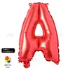 16 pulgadas Grande Rojo Perforado Imitación Hermoso Alfanumérico A~Z 0-9 Habitación de Boda Decoración de Cumpleaños Arreglo Globos