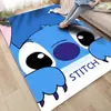 Alfombra de Sala de Estar con Estampado de Stitch de Dibujos Animados Felpudo de Entrada Manta de Terciopelo de Cristal para Dormitorio Felpudo Absorbente de Agua y Resistente a Manchas