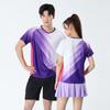 [Loja de Fábrica FeelTime] Conjunto de Badminton Respirável de Secagem Rápida Masculino e Feminino Manga Curta Camisa de Tênis de Mesa Tênis