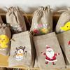 2026 Sacolas de Juta com Cordão de Natal Transfronteiriças Sacolas de Presente para o Dia dos Namorados Sacolas de Presente para Festas e Feriados Sacolas de Embalagem para Halloween