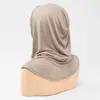 Turbante de Algodón Puro con Pedrería Transfronterizo, Gorro para Cubrir la Cabeza de Color Sólido, Estilo Étnico, Alta Elasticidad, Gorro Base de Doble Capa con Adorno Dorado