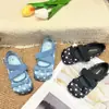 Zapatos de piel para niña 2026 nuevo modelo lindos zapatos de princesa de suela blanda con lunares, correas elásticas cruzadas y lazo de cinta, zapatos para niños