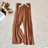 Pijama de Algodón y Seda Pijama de Mujer Verano Delgado Algodón y Seda Primavera y Otoño Para Usar Afuera Holgado Largo Hogar Aire Acondicionado Nuevo Pantalones de Pierna Ancha