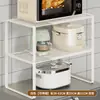 Estante de Almacenamiento para Cocina, Estante para Colocar Microondas, Horno y Arrocera en la Parte Superior del Refrigerador, Estante Retráctil Multifuncional para Almacenamiento de Ollas
