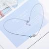 Colar Estilo Coreano Moda Gradiente Azul Cristal Artificial Colar Personalizado Estrela Corrente Curta Clavícula Item