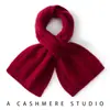 Cachecol de Cashmere 100% Puro Estilo Simples Outono e Inverno para Mulheres Tricô de Trança Proteção Quente para o Pescoço Cruzado Gola Falsa