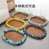 Nuevo Nido Ovalado de Verano para Gatos, Nido para Mascotas, Nido de Lino para Perros, Nido Fresco y Transpirable para Gatos, Nido con Colchoneta Refrigerante para Gatos