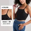 Camisole de Malha Jeans Personalizada para Mulheres, Alta Elasticidade, Emagrecedor, Fashion, Retrô, Top de Yoga Fitness Justo