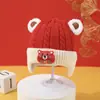 Gorro de Punto de Otoño e Invierno para Bebé Hombre y Mujer Gorro de Invierno con Protección para las Orejas para Bebé Gorro para Bebé Gorro de Lana de Año Nuevo para Niños