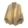 Suéter Cardigan de Tricô de Alta Qualidade da Marca NASA Masculino Outono Casual Simples Cool Estilo Old Money Top Jaqueta