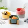 Estante de Bambú de Madera para Guardar Platos Sala de Estar Oficina Soporte para Flores de Pie Bandeja de Bambú Base Creativa para Macetas de Escritorio Amazon