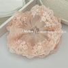 Anillo para el cabello de intestino grueso de encaje de gasa dulce de alta calidad, cuerda para el cabello de temperamento suave, cuerda para el cabello para coleta femenina, flor para la cabeza