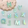 Contas de Letras Acrílicas Coloridas com Revestimento UV Brilhantes Finas para DIY/Pingente de Bolsa de Celular Acessórios de Cabelo Materiais de Joalheria Contas Soltas