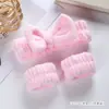 Set de Tres Piezas de Elegantes Pulseras de Terciopelo Coral, Diademas Deportivas de Yoga para Maquillaje y Cabello, Accesorios para el Cabello para Mujeres