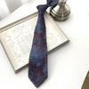 Estoque Disponível Gravata Masculina Formal de Negócios Estilo Coreano 8cm Marrom Escuro Laranja Retrô Flor Grande Personalizada Estilo Britânico
