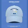 Gorra de Béisbol Bordada de Cachorro Estilo Coreano Ins Dulce y Linda para Hombres y Mujeres, Versátil para Primavera y Otoño, Hace que la Cara se Vea Más Pequeña, Gorra de Pico Suave