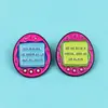 Broche Combinado Colorido Série de Letras Inglesas Desenho Animado Personalidade Geométrica Redondo Distintivo Acessório Esmalte Liga Metálica Medalha