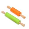 Rodillo para masa de hornear de 9 pulgadas, para pasteles, de silicona antiadherente, para harina de hornear