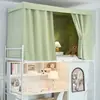 Cortina de cama opaca para litera superior de dormitorio universitario, cortina de cama de color sólido, cortina de tela opaca para litera inferior de dormitorio, cortina de cama engrosada