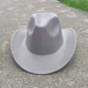Chapéu de Cowboy Ocidental Liso Transfronteiriço, Chapéu de Jazz Elegante com Aba para Festas ao Ar Livre e Apresentações de Palco