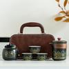 Conjunto de chá de viagem conjunto de chá kung fu portátil chaleira para exterior Xícara Express presente de feriado para negócios