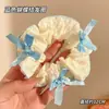 Pañuelo Cuadrado a Cuadros Estilo Coreano para el Cabello, Goma Elástica Estilo Perezoso, Cuerda para Moño de Gama Alta, Goma para el Cabello Dulce