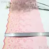O Estilo Gentil e Doce da Tanglong Apresenta Renda Bordada em Malha Rosa Claro com Padrão de Grama Cacheada, Renda para Acessórios de Saia Lolita DIY