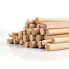 Palitos redondos de madera transfronterizos, palitos redondos de nogal para manualidades DIY, tiras finas de madera perforadas, palitos de helado, palitos de madera creativos para manualidades infantiles