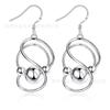 Forma geométrica cuentas de 8 caracteres explosión plata 925 chapada aretes vintage aretes aretes joyería joyería damas