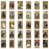 72 pegatinas retro de tarot de gato, libro de mano, funda para teléfono, iPad, ordenador, pegatinas decorativas impermeables DIY