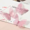 4,8X4,5cm Borboleta Transparente Acrílica Estéreo Acessórios Antigos Produção de Adereços de Cabeça Roupas Sapatos e Chapéus Materiais Decorativos