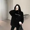 Moletom com Capuz Feminino Solto Estilo Bf Preguiçoso Outono Inverno 2026 Nova Versão Coreana Lã Engrossada Versátil Casual Tendência
