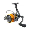 Carretes de pesca giratorios de metal personalizados, fabricante de carretes de pesca con manivela metálica plegable, fabricante OEM de carretes giratorios para señuelos