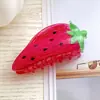 Série de Frutas Estilo Coreano Fresca e Doce Clipe Grande para Rabo de Cavalo Acrílico Fofo Garra de Cabelo Clipe Tubarão