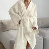 2026 Transfronterizo Europeo y Americano Otoño e Invierno Transpirable y Cómodo con Cordones Algodón Puro Camisón Holgado Casual Cómodo Ropa de Casa para Mujer Venta al por Mayor