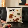 Almofada Decorativa Newins Dopamina Fofa Bordada para Quarto Almofada de Sofá Almofada de Cabeceira Almofada de Apoio Lombar Capa de Almofada para Encosto (Inserção de travesseiro não incluído)