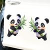 Lindas pegatinas de dibujos animados de panda de bambú, pegatinas para coche decorativas personalizadas para bloquear arañazos, pegatinas para coche eléctrico, motocicleta