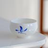 Cerámica Orquídea Kung Fu Juego de té Tetera Orquídea Mariposa Azul y Blanco Tres Colores Tapa Tazón Hogar Sala de estar Taza de té Tetera Juego de té