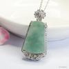 Collar con Colgante de Jade Natural Grado A Joyería Transmisión en Vivo Dropshipping S4120504L