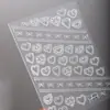 Pegatinas de Arte para Uñas Ins de Encaje Corazón del Cielo 3D Repujado Genial Adhesivas para Uñas DIY