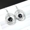 2024 Corea del Sur nuevo anillo de moda pendientes pendientes femeninos personalidad europea y americana exagerada oreja larga gancho joyería de oreja