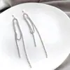 Você é meu destino condenado Chen Jiaxin com brincos de franja longa de strass brincos de temperamento brincos brincos feminino