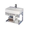 Lavabo simple con combinación de gabinete, mini lavabo de pared, lavabo para baño de apartamento pequeño, inodoro, balcón, cerámica