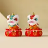 Figura de León de Resina Hecha en Fábrica para la Buena Fortuna, Mascota de Té, Decoración de Escritorio para el Hogar, Accesorio de Juego de Té de Gama Alta, Adorno Pequeño para Mesa de Té