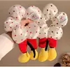 Mickey Flor Ola Pelo del Trasero Círculo Bucle Intestinal Grande Cabeza de Bola de Felpa Linda Princesa en apuros Cuerda para Atar el Cabello Accesorios para el Cabello para Mujeres