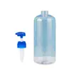 Frasco de Loção Transparente Tipo Pump de 1L Feito de Material PET, Grande Capacidade, Frasco Universal Reabastecível para Limpador Facial, Loção Corporal e Gel de Banho