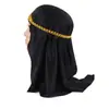 Sombrero de Danza de Tejido de Punto Negro, Chal de Lujo para Cosplay y Performance, y Sombrero para la Cabeza