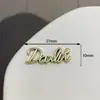 Acessórios Simples de Liga de Alfabeto Inglês Temperamento Ins Celebridade da Internet Presilha Roupas Capa de Celular Acessórios Joias de Diamante
